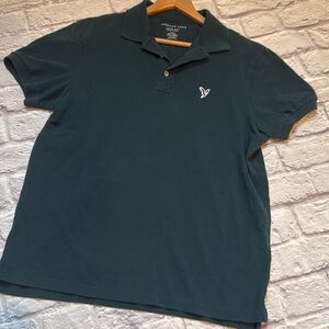 American eagle men’s green polo shirt